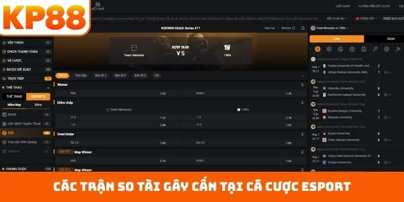 Các trận so tài gây cấn tại cá cược esport