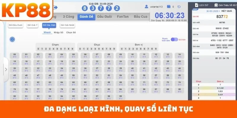 Đa dạng loại hình, quay số liên tục