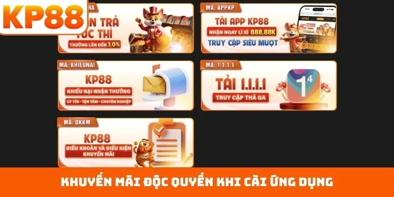 Khuyến mãi độc quyền khi cài ứng dụng