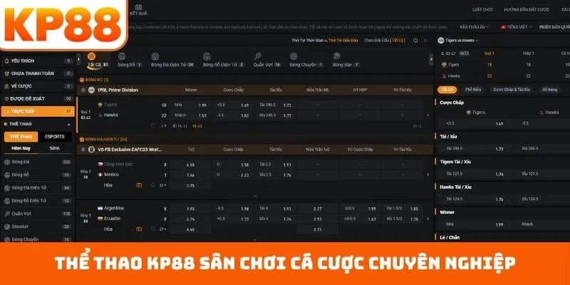Thể Thao KP88 1 Thể thao KP88 sân chơi cá cược chuyên nghiệp