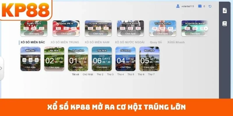 Xổ số KP88 mở ra cơ hội trúng lớn